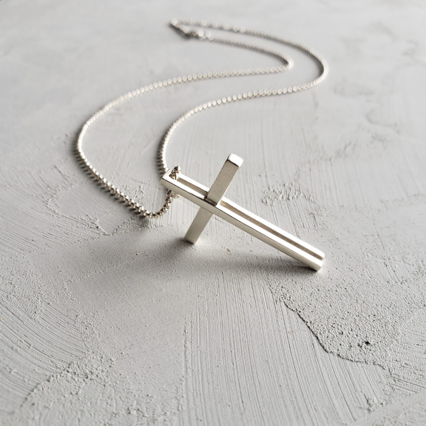 Architectural Cross Necklace